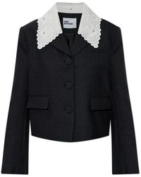 Self-Portrait - Blazer Met Afneembare Kraag - Lyst