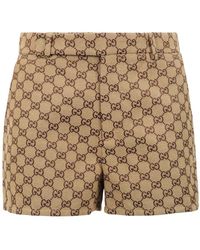 Gucci - Korte Broeken ,Gg Canvas Shorts - Lyst