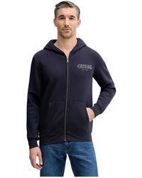 Guess - Zip-Through Sweatshirt - Lyst