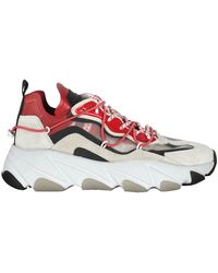 Ash - Schoenen ,Veelkleurig ,Suède Sneakers Van Mesh En Suède Met Trekkingveters - Lyst