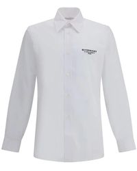 Givenchy - Classic Fit Cotton Shirt With Subtle Logo - Lyst