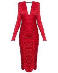 Versace - Gedrapeerde Midi-Jurk Van Zijden Crêpe Jersey - Lyst