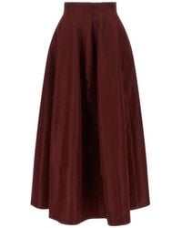 Alberta Ferretti - Asymmetrische Panel Maxi Rok - Lyst