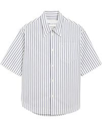 Ami Paris - Ch Large Mc Embossed Adc Wide Shirt - Lyst