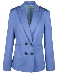 Liviana Conti - Jassen ,Blauw ,Moderne Double-Breasted Blazer - Lyst