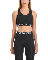 Iceberg - Fitness ,Zwart ,Stijlvolle Top Voor Vrouwen - Lyst