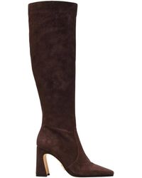 Steve Madden - Bruine Leren Enkellaarzen - Lyst
