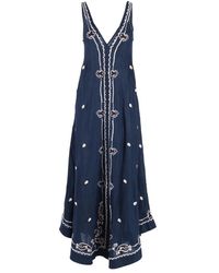 P.A.R.O.S.H. - Beach 26 V-Neck Maxi Jurk - Lyst