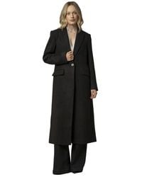 Kocca - Stilvoller Langer Mantel Mit V-Ausschnitt - Lyst