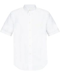 Givenchy - Overhemden ,Wit ,Shirt Met Logo-Borduursel - Lyst