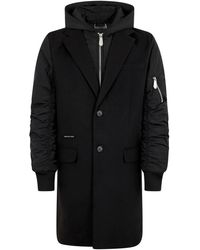 Philipp Plein - Jassen ,Zwart ,Single Breast Hooded Coat - Lyst