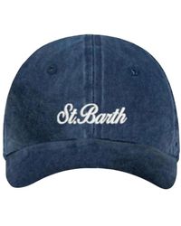 MC2 Saint Barth - Accessoires ,Blauw ,Katoen Baseballpet - Lyst