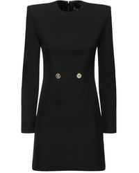 Versace - Mini abito in lana vergine con zip - Lyst