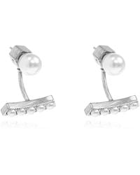 AllSaints - Glass Pearl Earrings - Lyst