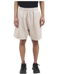 Entire studios - Korte Broeken ,Grijs ,Katoen Standard Sweatshort - Lyst