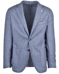 L.B.M. 1911 - L.B. 1911, ,Jassen ,Blauw ,Katoen Giacca Stondata - Lyst