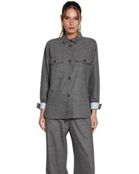Mason's - Grijze Wol Field Jacket - Lyst