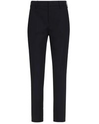 PT01 - Broeken ,Blauw ,Stretch Viscose Broeken - Lyst