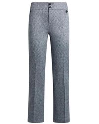 Etro - Broeken ,Blauw ,Katoen Jacquard Rechte Broek - Lyst