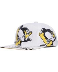 Mitchell & Ness - Accessoires ,Wit ,Katoen Pittsburgh Penguins Platklep Pet - Lyst