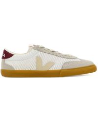 Veja - Weiße Schnür-Sneakers Mit Logo-Patch - Lyst