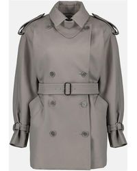 Max Mara - Jassen ,Grijs ,Katoen Cacio Trenchcoat - Lyst