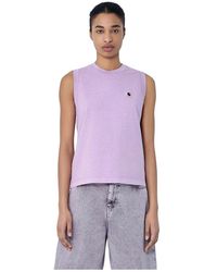 Carhartt - Tops ,Paars ,Katoen W' S/S Nelson T-Shirt - Lyst