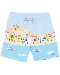 MC2 Saint Barth - Badmode ,Veelkleurig ,Polyester Gustavia Zwemshorts - Lyst