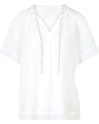 Marc Cain - Elegante V-Hals Blouse Met Strik - Lyst