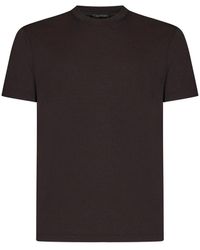 Tom Ford - T-shirt marrone con logo ricamo - Lyst