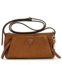 Guess - Tassen ,Bruin ,Polyester Devon Mini Crossbody - Lyst
