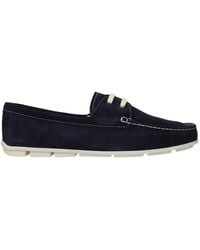 Prada - Leather Slip-On Loafers - Lyst