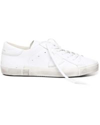 Philippe Model - Weiße sneakers mit einzigartigem handgefertigtem design - Lyst