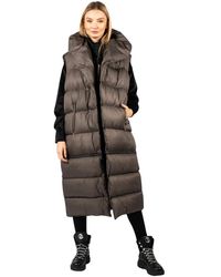 LA HAINE INSIDE US - Jassen ,Grijs ,Polyester Hooded Vest Met Ritszakken - Lyst