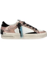 Crime London - Bronze Glitter Sneakers Sk8 Deluxe Ambre - Lyst