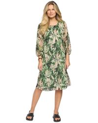 2-Biz - Grünes Blatt Kleid Dieppe.Omg25 Stil - Lyst