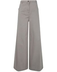 Max Mara - Broeken ,Grijs ,Katoen Cotton Bull Oversized Jeans - Lyst
