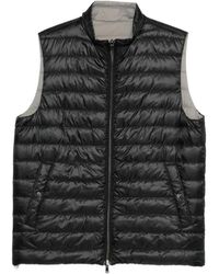 Herno - Jassen ,Zwart ,Gewatteerd Gilet Met Rits - Lyst