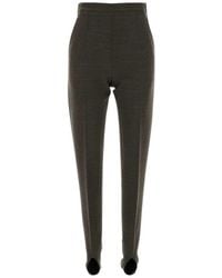 Jil Sander - Broeken ,Bruin ,Wol Modieuze Pantalon Van Wolmix Met Stretch - Lyst