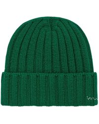 Visvim - Accessoires ,Groen ,Kasjmier Kasjmieren Muts - Lyst