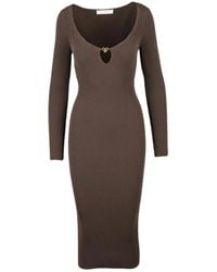 Philosophy Di Lorenzo Serafini - Abito Lungo Cannettato - Lyst