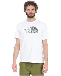 The North Face - Magliette bianca con stampa easy crew neck - Lyst