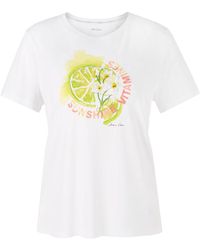 Marc Cain - T-shirt mit paillettenstickerei - Lyst