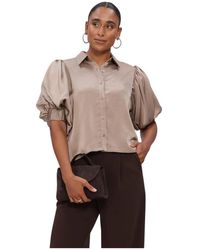 Notre-v - Overhemden ,Grijs ,Nv-Inka Blouse - Lyst