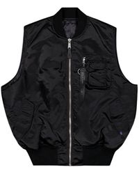 Alpha Industries - Jassen ,Zwart ,Nylon Ma-1 Base Vest - Lyst