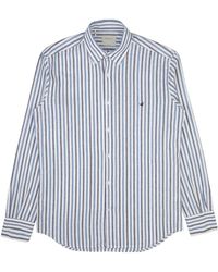 Brooksfield - Stilvolles hemd in weiß/blau - Lyst