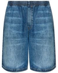 Versace - Korte Broeken ,Blauw ,Denim Denim Shorts - Lyst