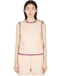 Raf Simons - Tops ,Roze ,Katoen Doubled Tank Top - Lyst