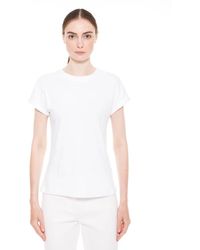Eleventy - Tops ,Wit ,Katoen T-Shirt Girocollo - Lyst