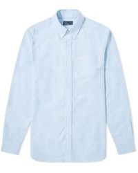 Fred Perry - Overhemden ,Blauw ,Katoen Klassiek Oxford Overhemd - Lyst